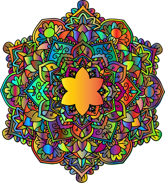 Mandala, Floral, Flower, Abstract, Chromatic, Colorful - Mandala Bild (579x640)