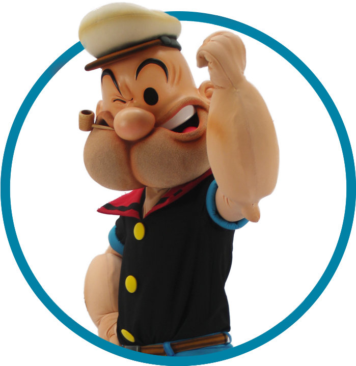 Op De Foto Met Popeye - Throw Away Trash Sign (850x765)