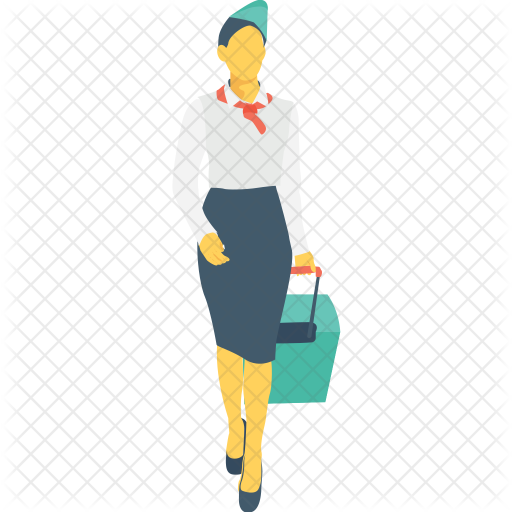 Air Hostess Icon - Icon (512x512)
