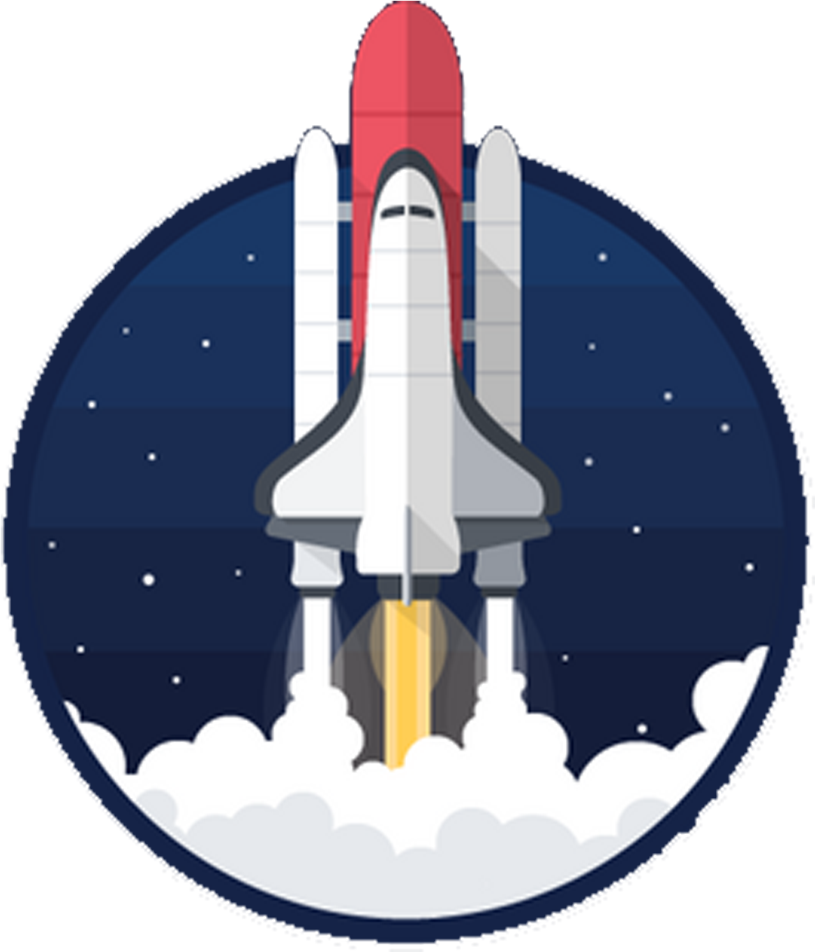 Rocket Launch Illustrator Illustration - Space Shuttle Flat Design (2362x2362)
