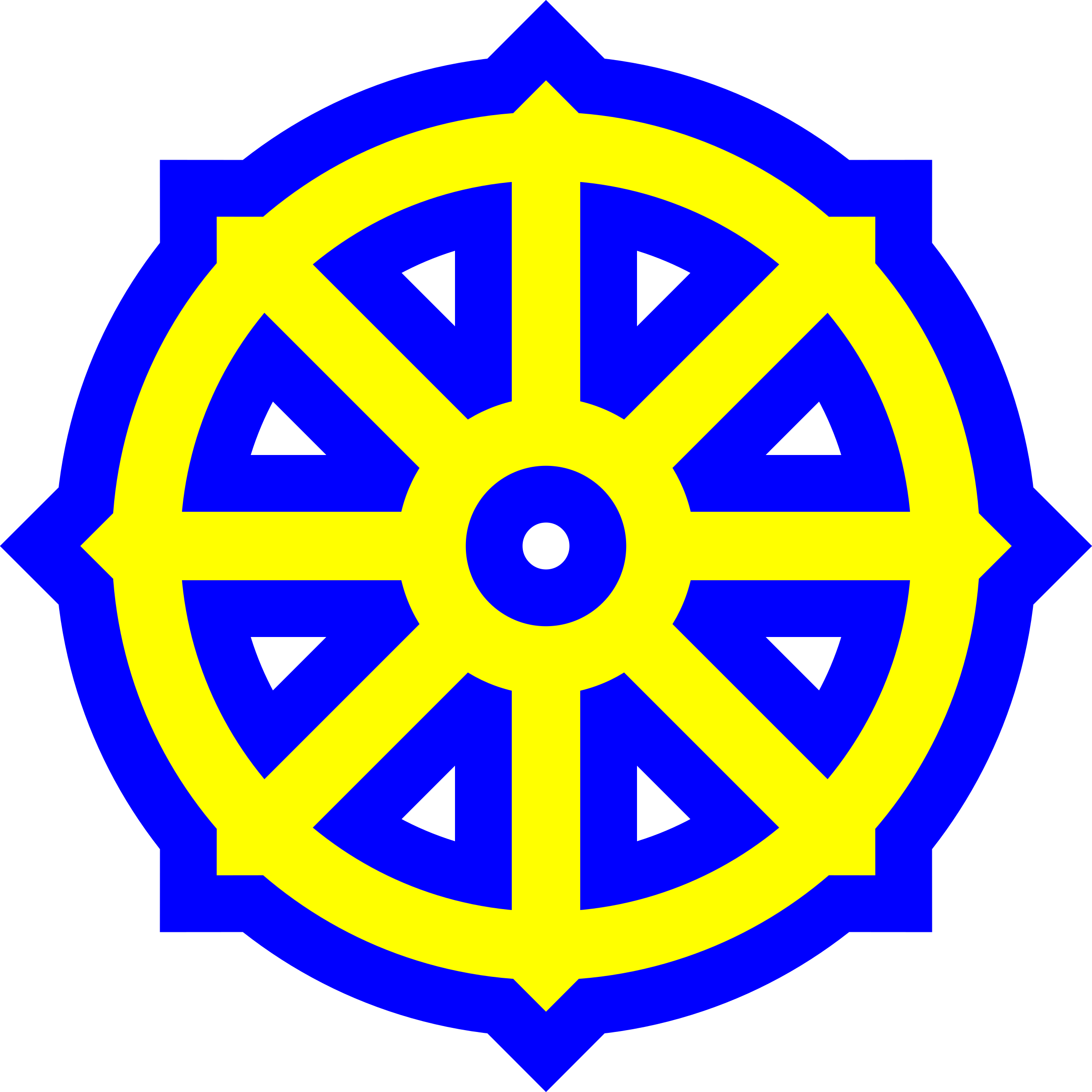 Buddhism Symbol - Black Buddhist Wheel (2400x2400)