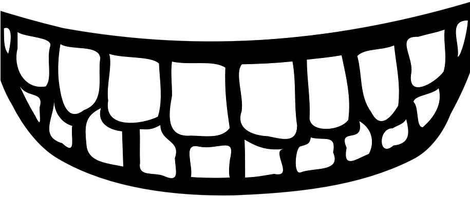 Tooth Outline Png - Smile Mouth Clipart (915x384)