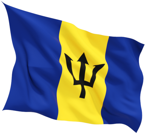 Barbados Flag Waving Png (640x480)