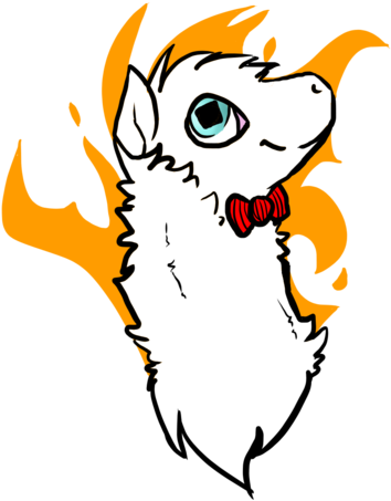 Fire Alpaca By Smileyfluff - Alpaca On Fire (400x455)