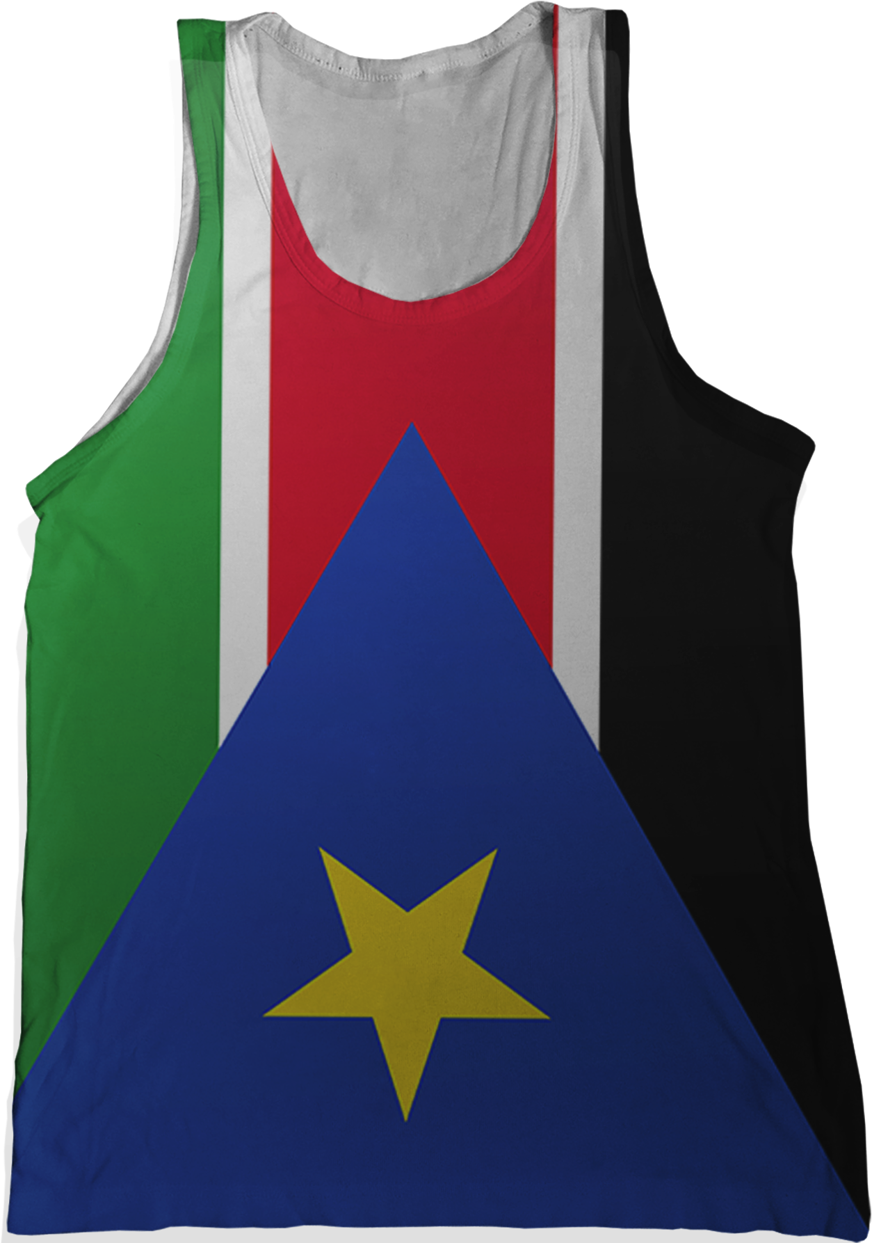 South Sudan Flag Tank Top - Sweater Vest (1296x1786)