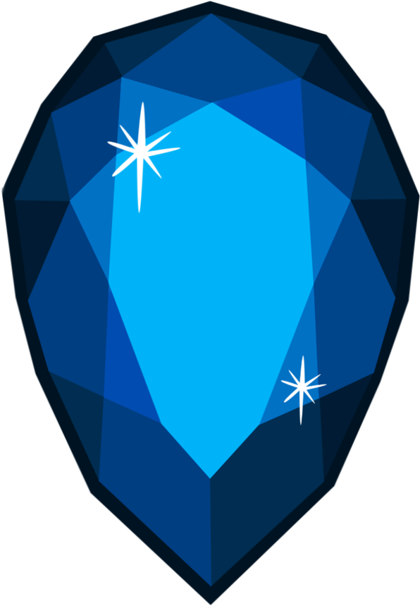 Gemstone Blue Facet Jewellery Sapphire - Blue Gem Png (747x1070)