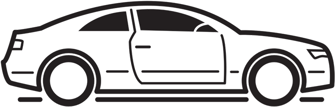 Car Show Black And White Clip Art - Car Line Art (800x300)