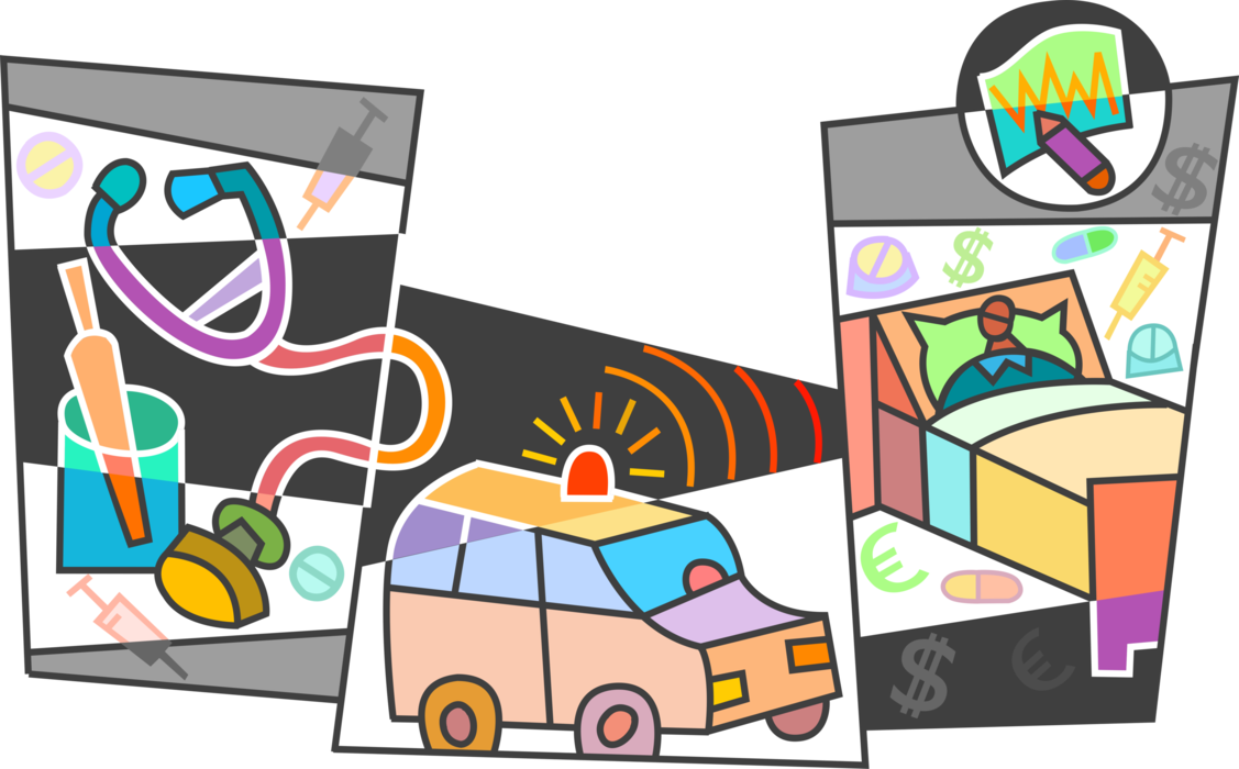 Vector Illustration Of Paramedic Service Emergency - Vector Illustration Of Paramedic Service Emergency (1127x700)