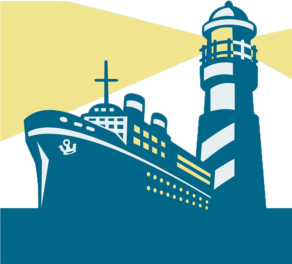 Cargo Ship Lighthouse Boat Clip Art - Cargo Ship Lighthouse Boat Clip Art (960x1023)