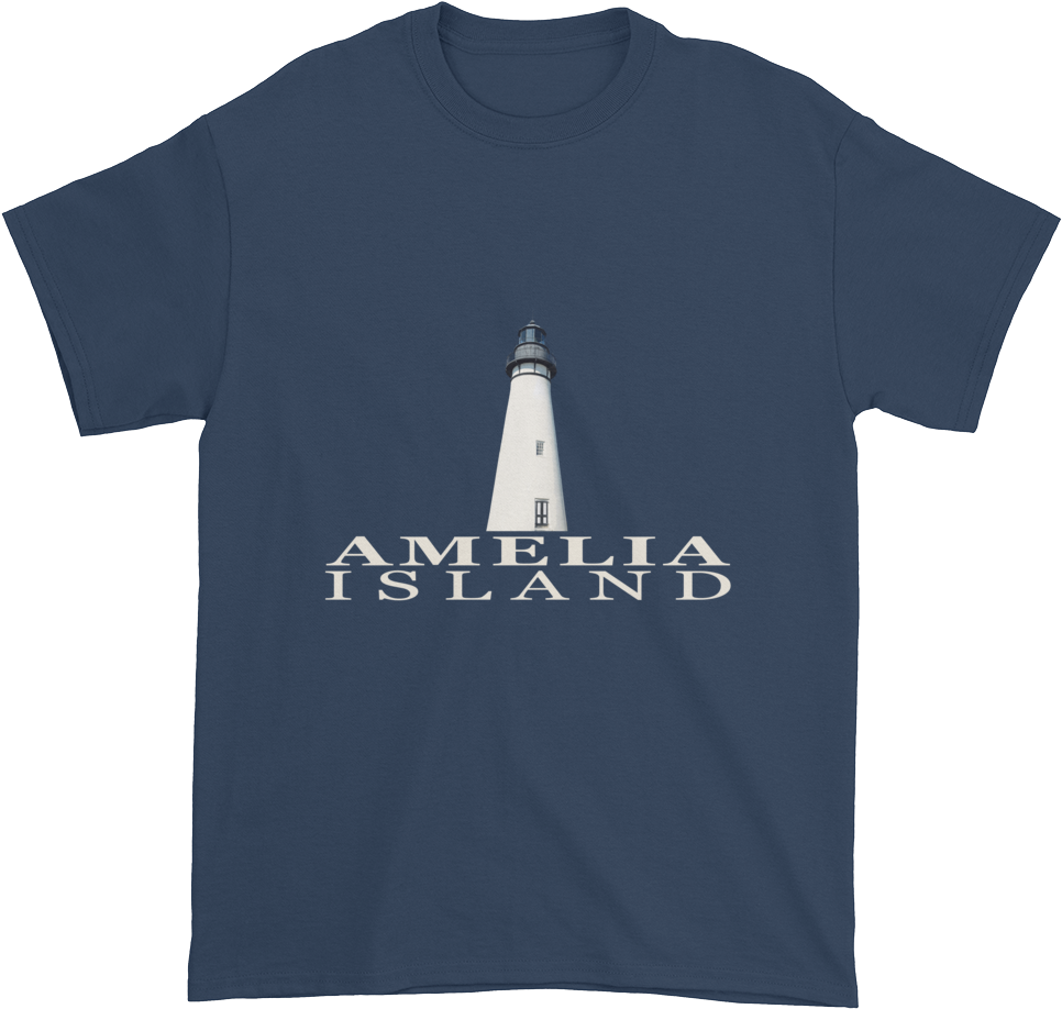 Amelia Lighthouse Ultra Cotton T Shirt Blue Dusk - T-shirt (1000x1000)