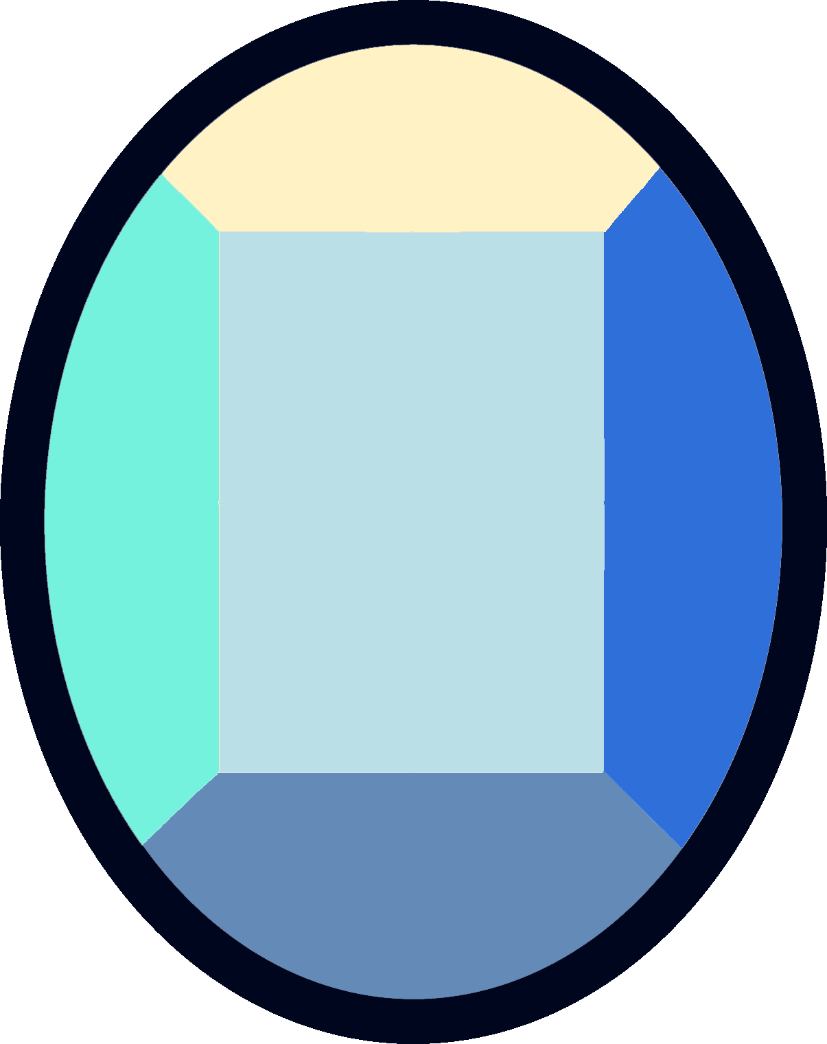 Orthoclase's Gemstone Is Located On Her Chest - Circle (1205x1521)