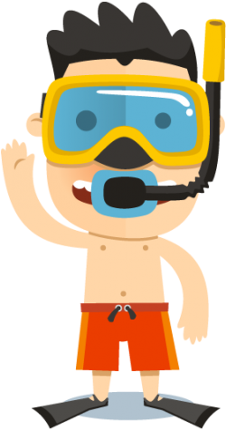 Swimmer-cartoon - Swimming Pool (280x490)