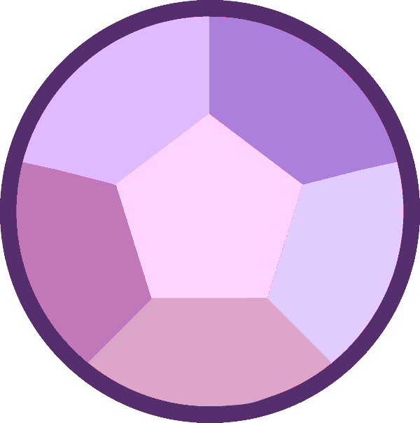 Rose Quartz's Gemstone Is Located On Her Navel - Circle (600x604)