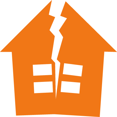 Construction/building Failure Analysis & Reporting - Broken House Vector (400x400)