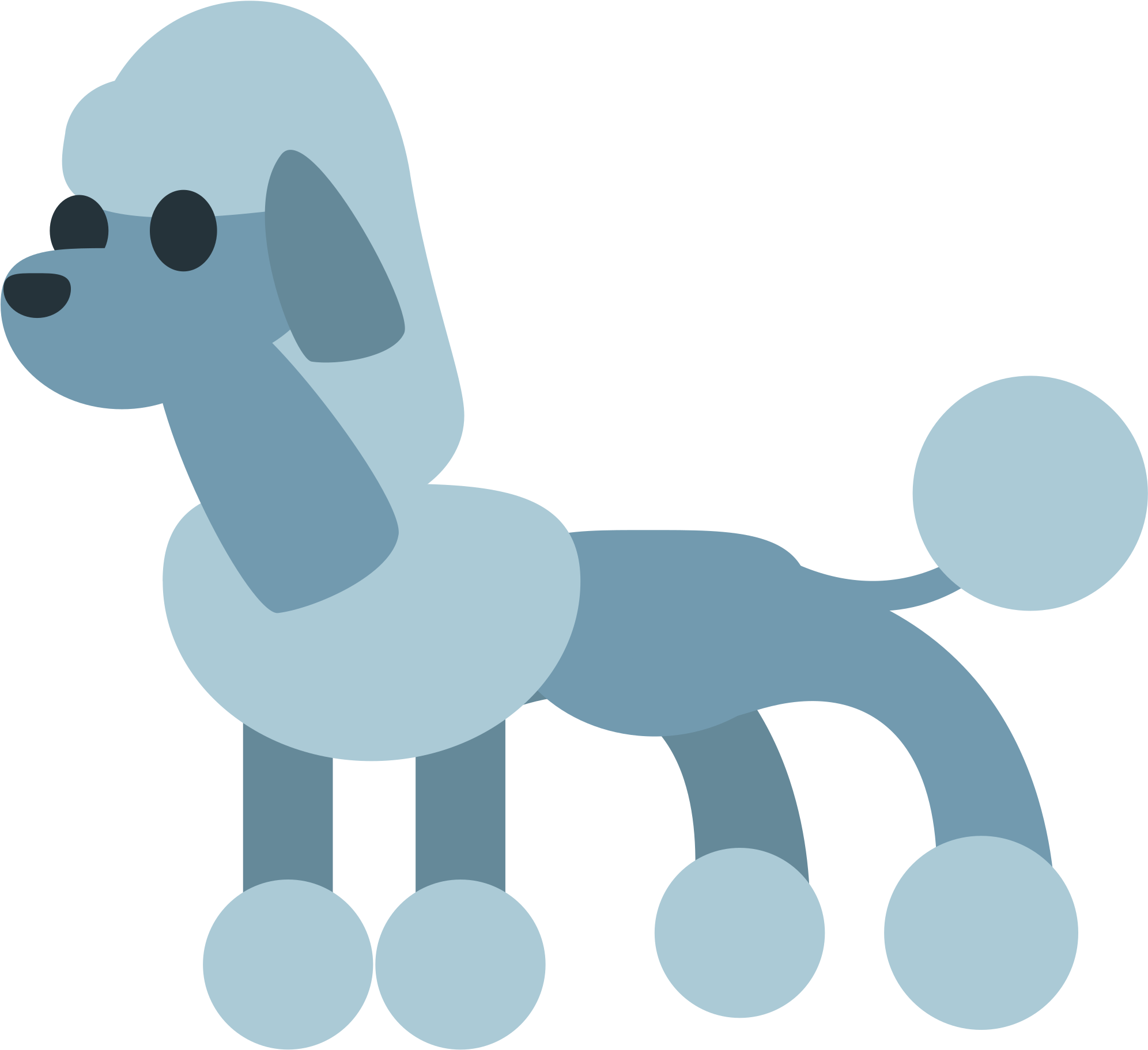 Cartoon Poodle - Wikimedia Commons (2000x2000)