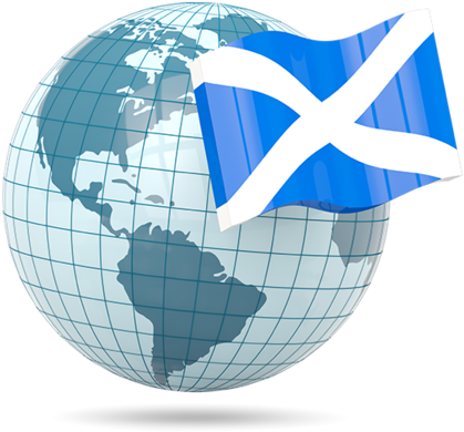 Illustration Of Flag Of Scotland - Malaysia On The Globe (640x480)
