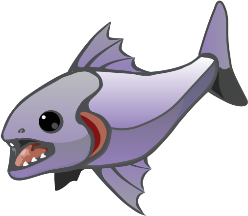 Fish On A Plate Small Clipart 300pixel Size, Free Design - Custom Prehistoric Fish Shower Curtain (637x900)