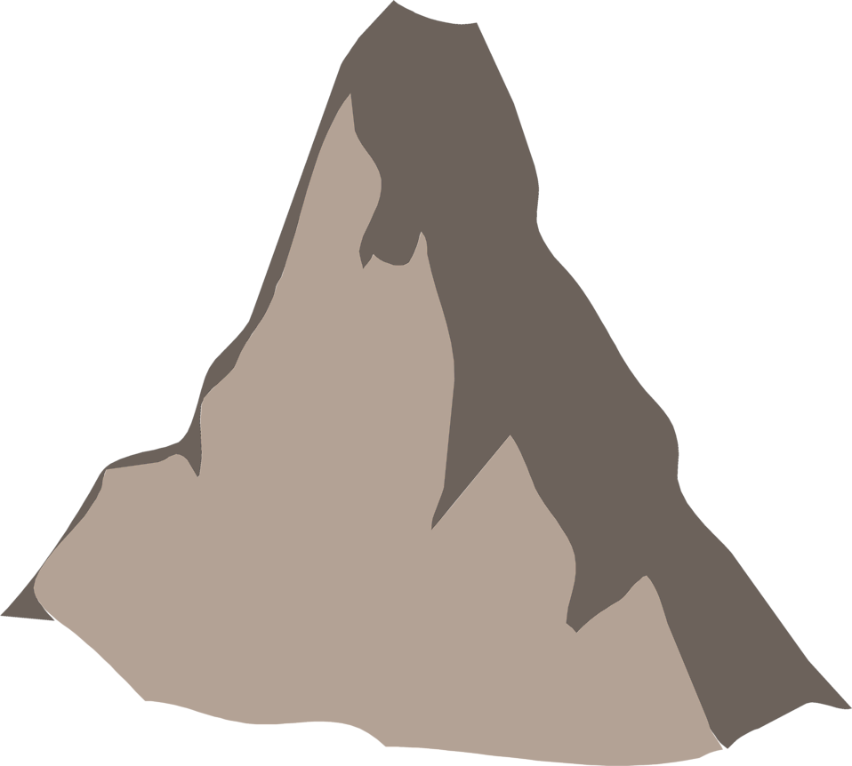 Mountain Clipart Clear Background - Mountain Peak Clip Art (958x862)