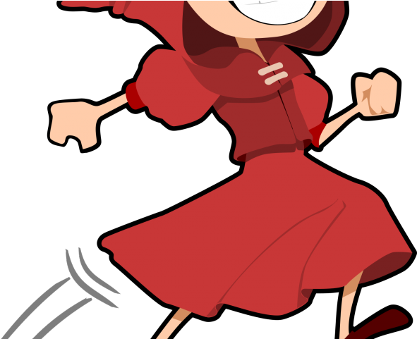 Hop Clipart Jumping - Cartoon Little Red Riding Hood (640x480)