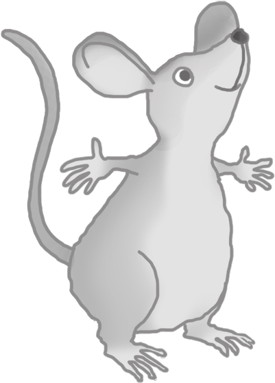 Happy Cute Mouse Image - Mouse Clipart Png (472x592)