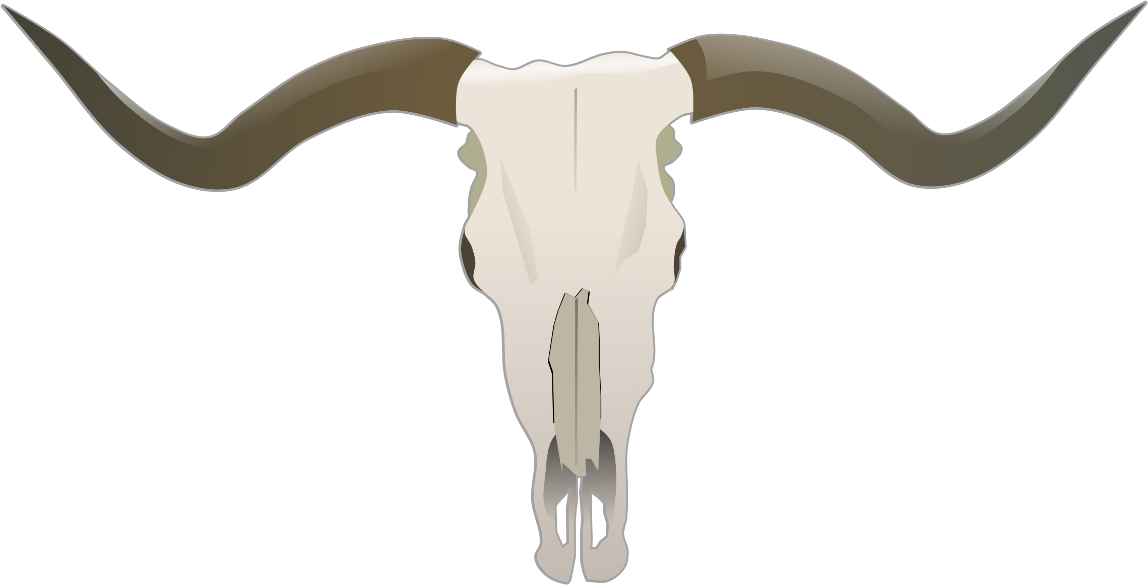 Clipart Longhorn Skull - Bulls Skull Tattoo Longhorn (2400x1567)
