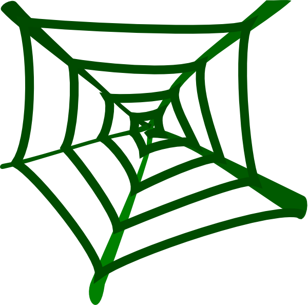 Green Spider Web Clipart (600x594)