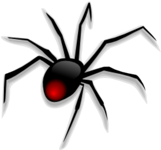 Spider Clip Art Free - Black Widow Cartoon Spider (336x400)