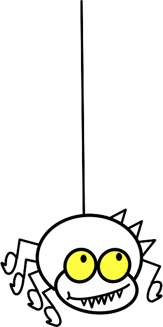 Spider, Bug, Web, Cute, Insect, Hanging - Spider Web Clip Art (320x640)