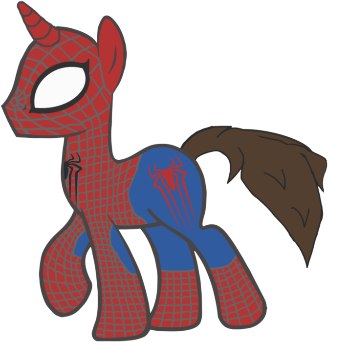 The Amazing Spider-pony By Edcom02 - Spider Man Unicorn (872x916)