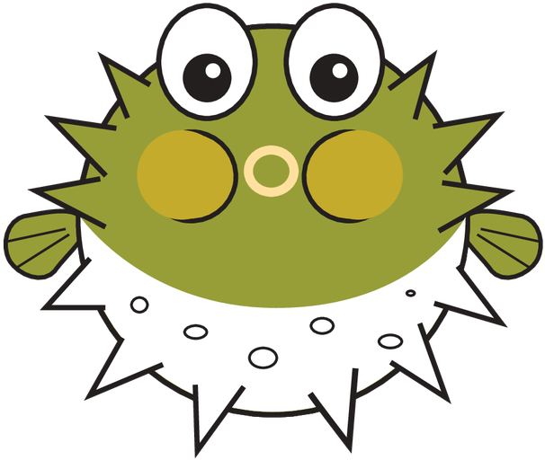 Animaru Pufferfish - Cartoon (800x800)