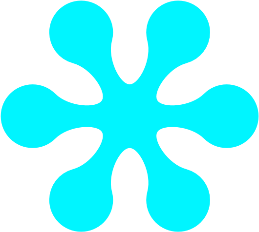 Clipart Turquoise Home - 70's Flower Clip Art (555x550)