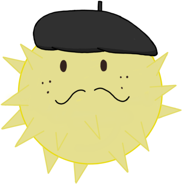 French Pufferfish By Shizzlehizzle - Cartoon (768x1024)