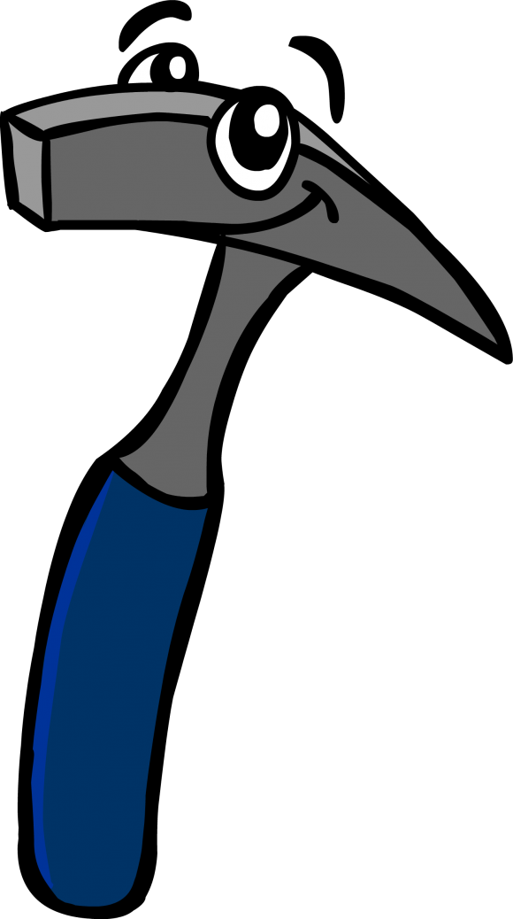 Rocky Rockhammer Mascot - Minerals Mascot (580x1038)