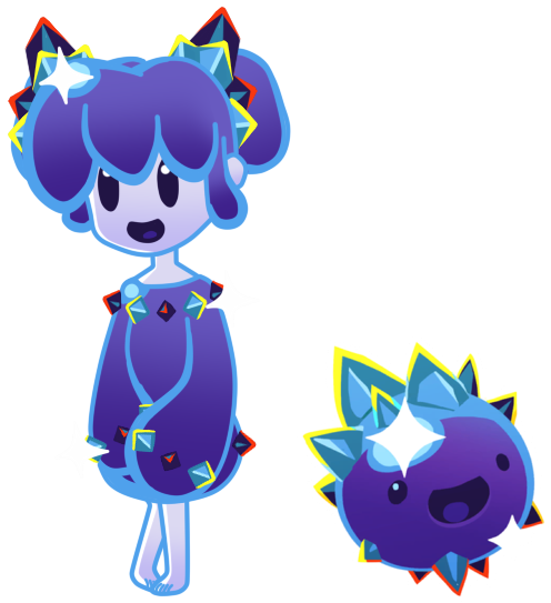 Humanoid Crystal Slime By Vanessa Sana Doodles - Slime Rancher Crystal Slime (525x600)