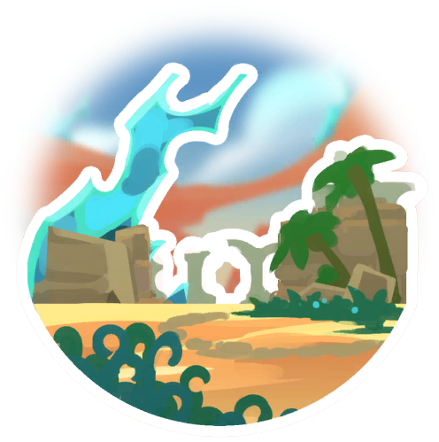 "under A Blistering Sun, Prismatic Giants Evoke Beauty - Glass Desert Slime Rancher (512x512)