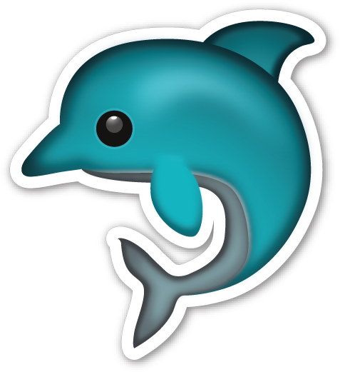 Dolphin Clipart Emoji - Dolphin Emoji Sticker (481x529)