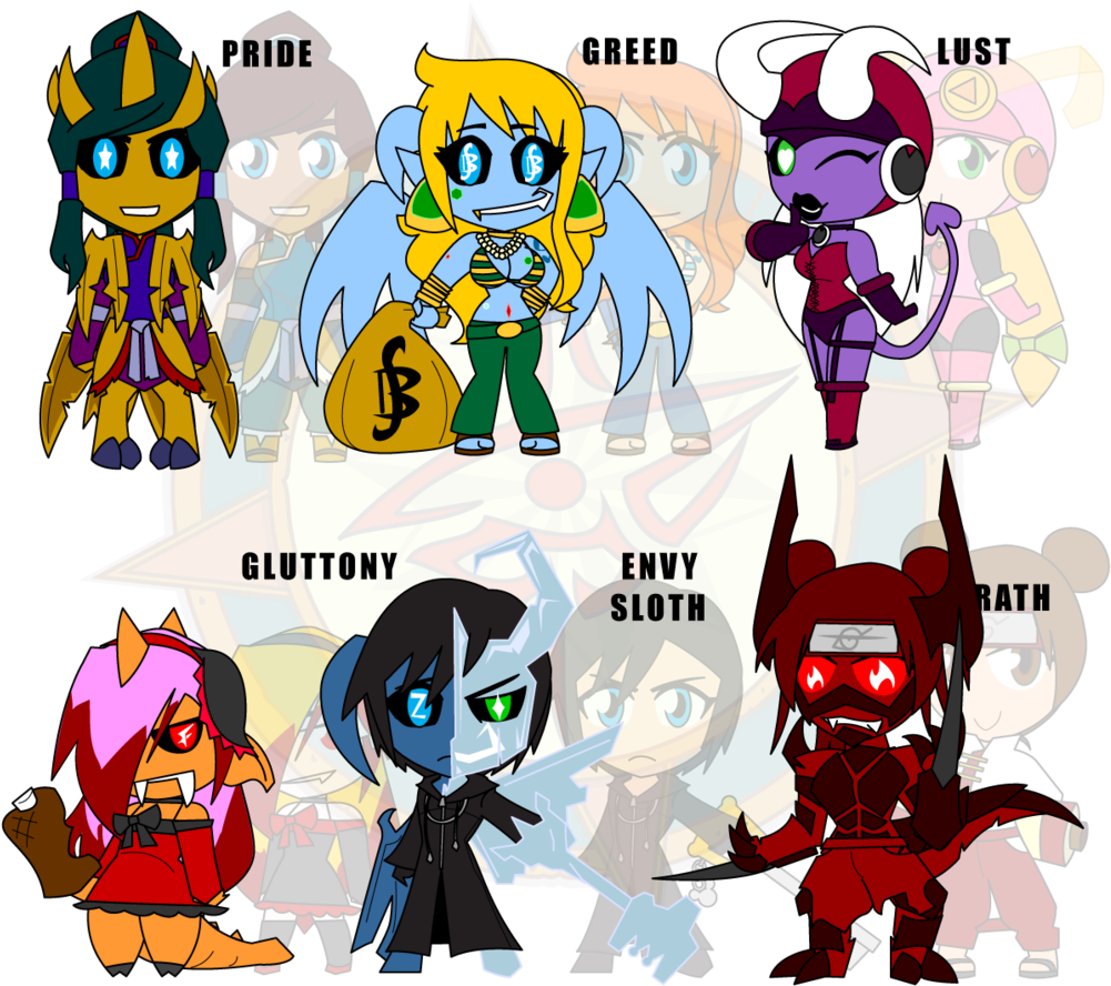 Assorted Chibis - 7 Deadly Sins Demons Names (1024x904)