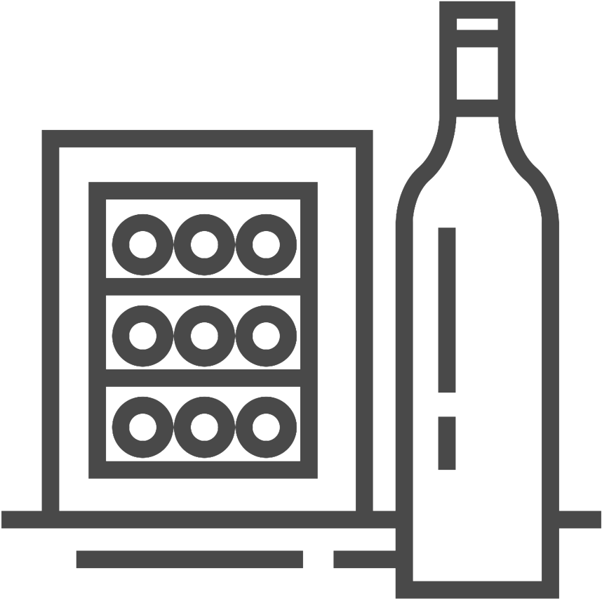 Wine Cooler Icon - Glass Bottle (1000x1000)