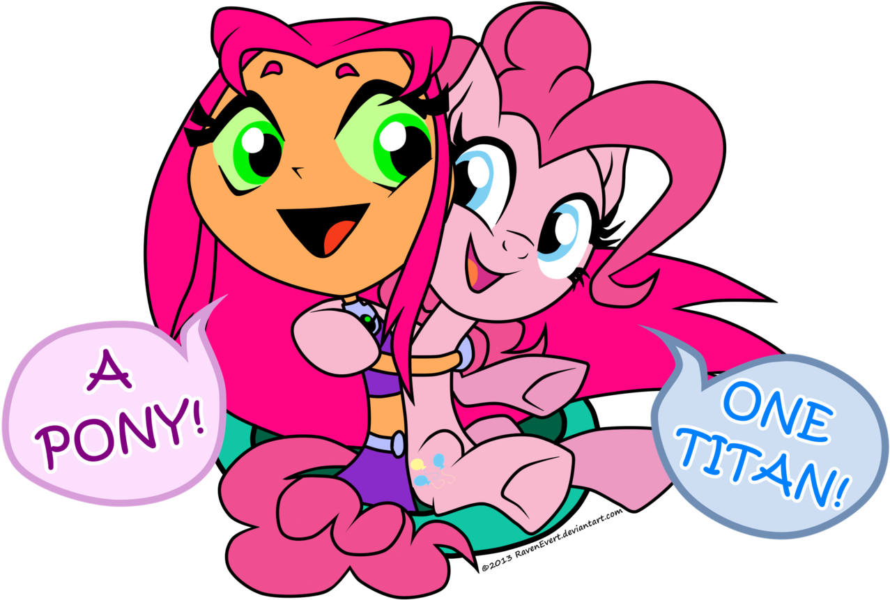 A Drawing By Ravenevert A Drawing By Ravenevert - Starfire And Pinkie Pie (2150x1469)