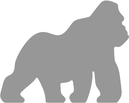 Gorilla Silhouette Png (512x512)