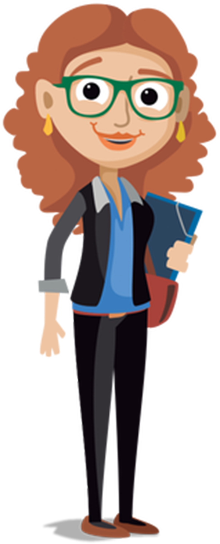 Sapna Ma'am - Teacher Cartoon (1160x1996)