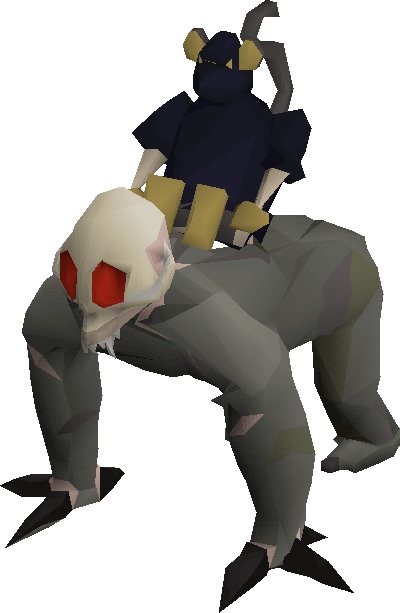 Riding Stunted Demonic Gorilla - Osrs Demonic Gorilla (400x613)