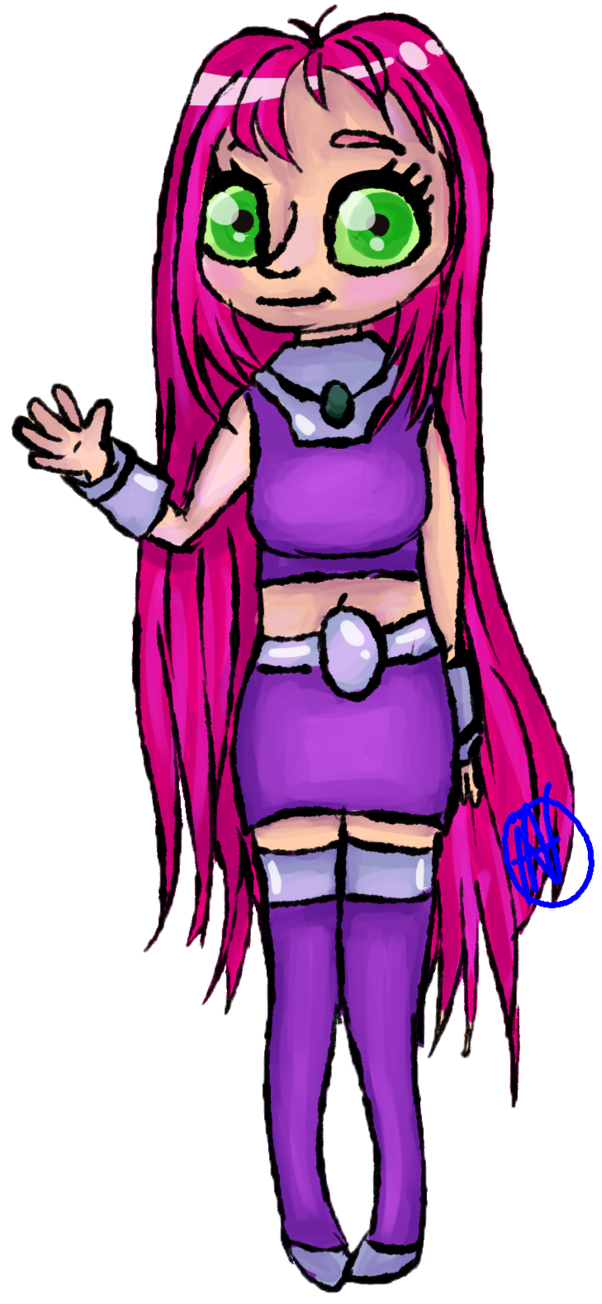 Starfire From Teen Titans Go By Nanocome09 - Cartoon (1024x1444)