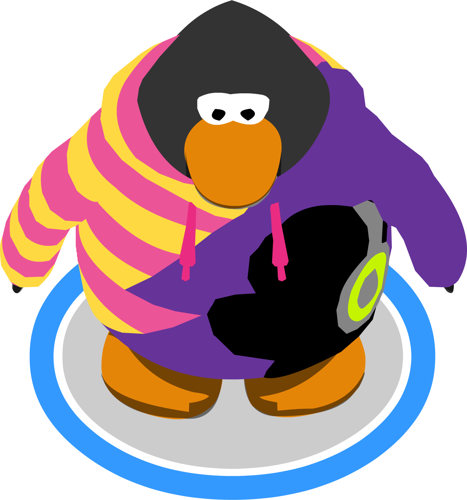 Dj Cadence Hoodie In-game - Club Penguin Earrings (1566x1677)