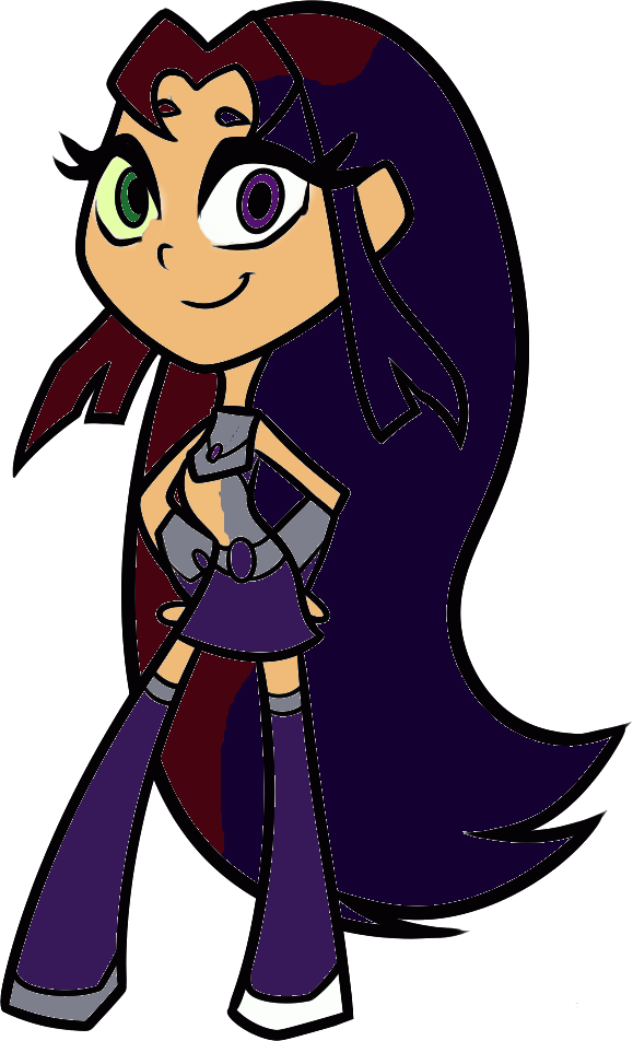 Blackfire Teen Titans Go For Kids - Starfire And Blackfire Fusion (579x952)