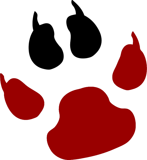 Fallout Clipart Pit - Dog Paw Print (624x679)