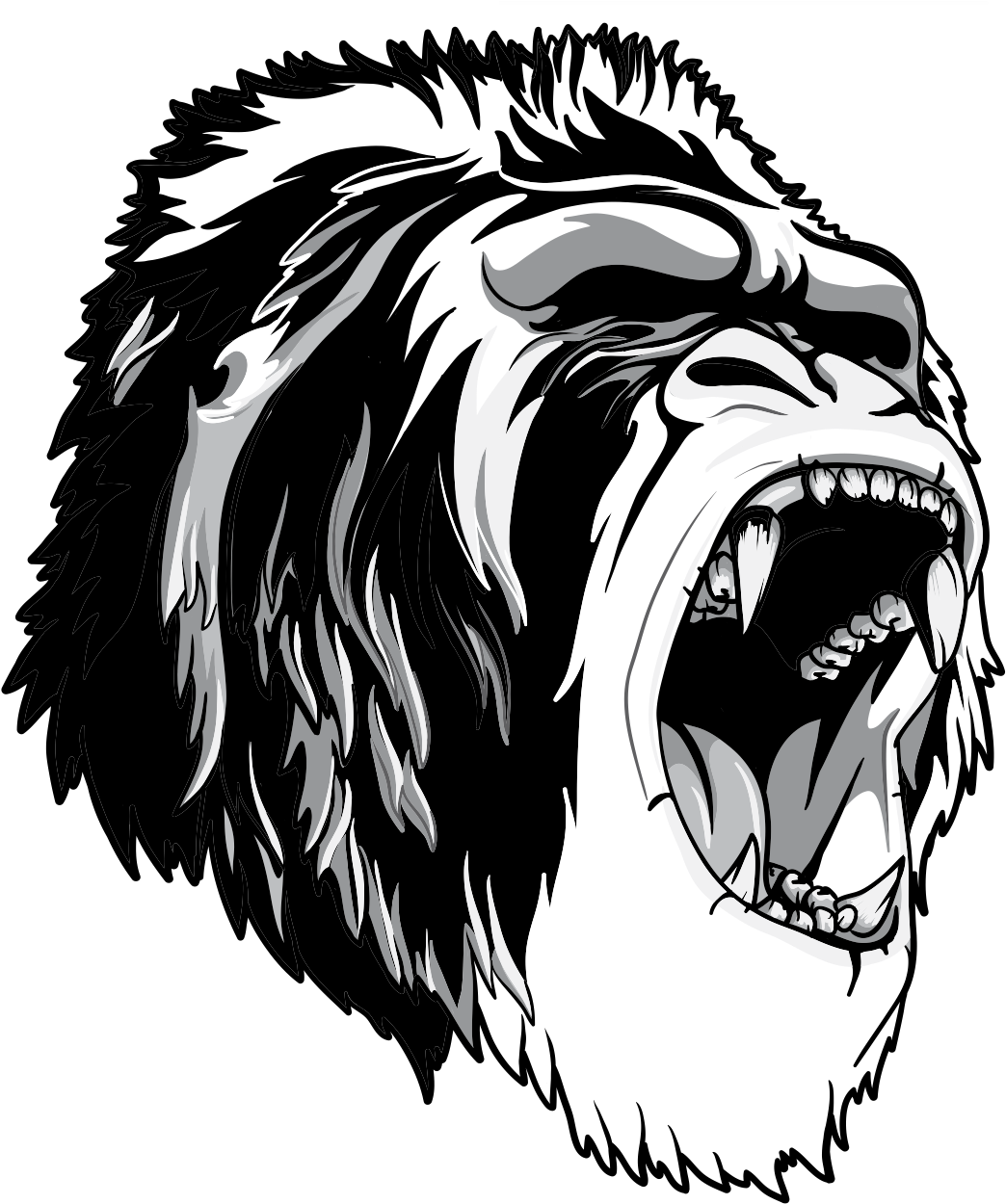 Gorilla T-shirt Ape Primate Monkey - Gorilla Drawing Png (1281x1281)