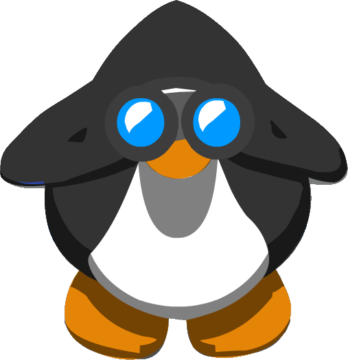 Binoculars View - Club Penguin Dancing Penguin Gif (507x524)