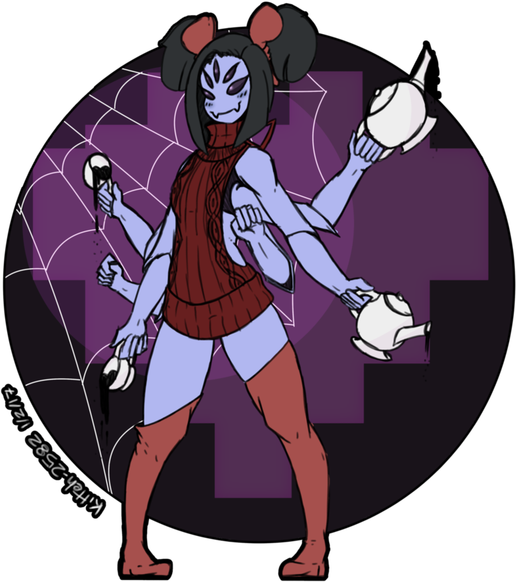 Muffet In A Meme Sweater By Kitteh-2582 - Cartoon (751x1064)