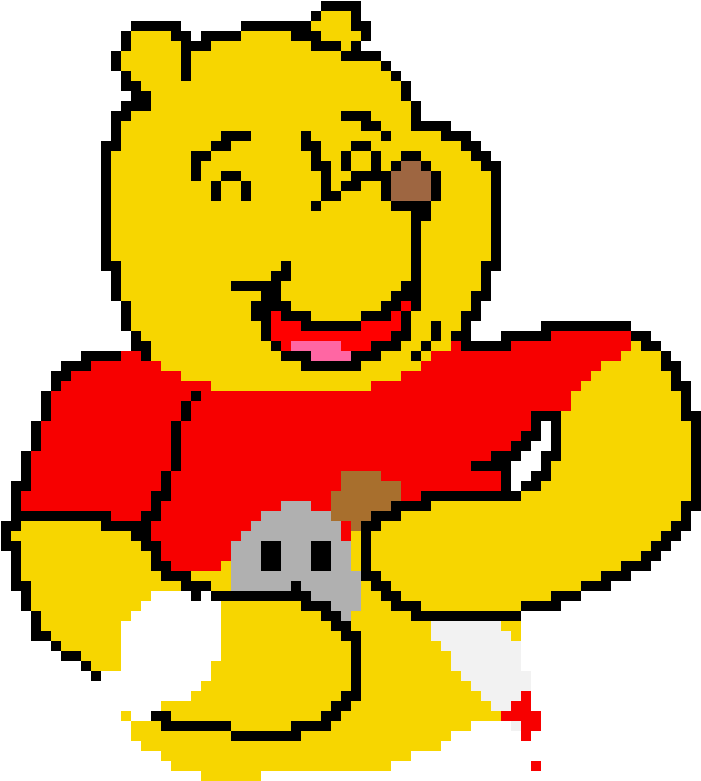 Demented Pooh Bear - Winnie-the-pooh (830x850)